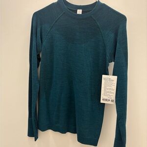 BNWT Lululemon Keep the Heat Teal Long Sleeve Knit Top